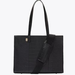 BEIS The Work Tote In Black Croc