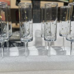 Clear Glass Stemware with Stars