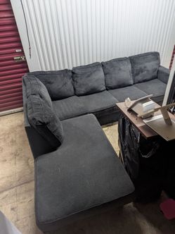 Gray sectional couch set