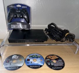 PlayStation 2 Console with Controller and 3 Games