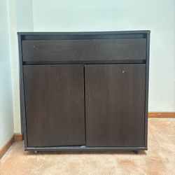 $25 – Dark Wood Storage Cabinet w/ Drawer 