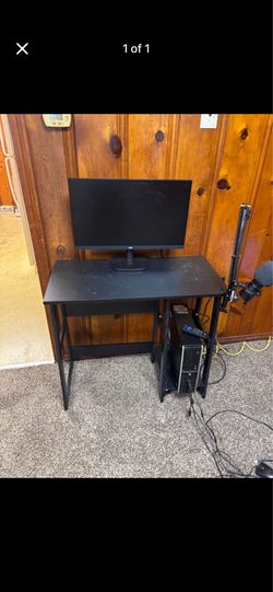 Mainstays Quick Assembly Desk, Black Finish