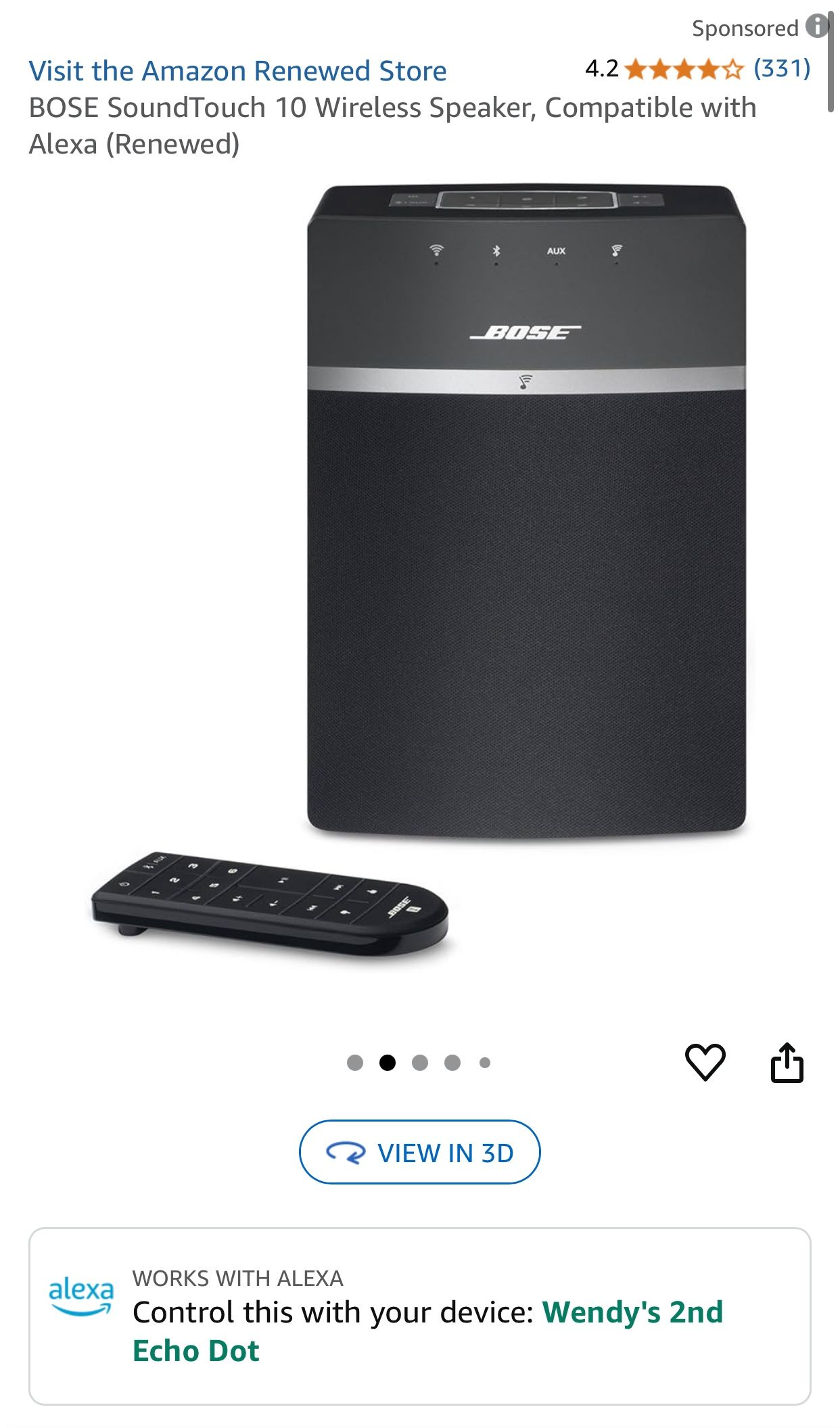 Bose soundtouch 10 Works Perfect only $80