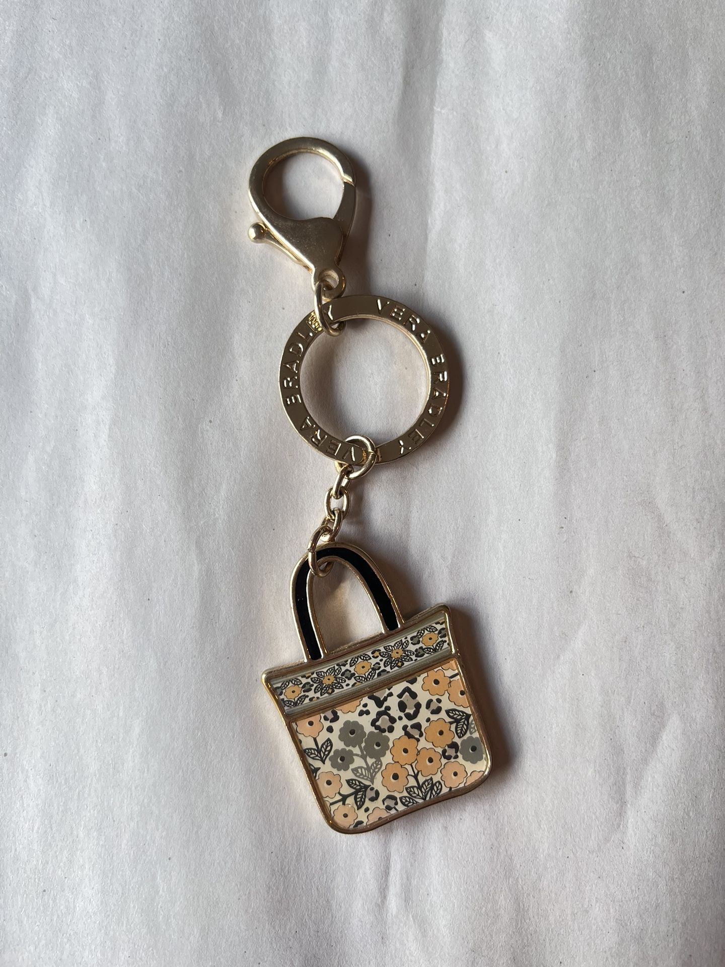 VINTAGE VERA BRADLEY TOTE AROUND KEY CHAIN BAG ACCESSORY