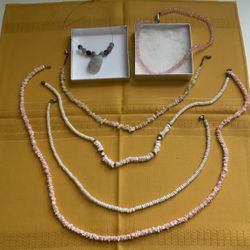 Necklaces  - Jewelry, Beaded/Stone Pendant Lot  of 6