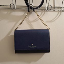 KATE SPADE NAVY BLUE CROSSBODY STACI NWOT. SAFFLIANO LEATHER.