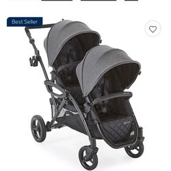 Tandem Dual Stroller 2 Kids In One Carriage Grocery Storage Space Under Seats $220