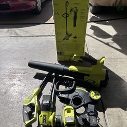 New Ryobi weed eater, blower, charger and battery