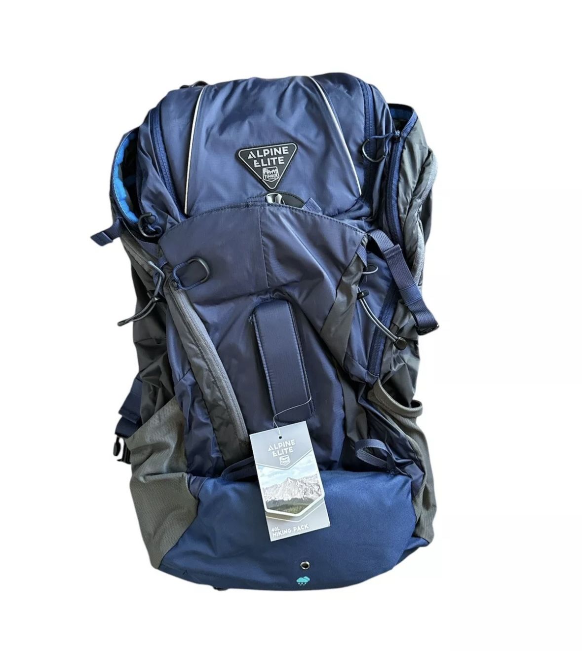 NWT High Sierra Pathway 40L Hiking Frame Pack Blue Black