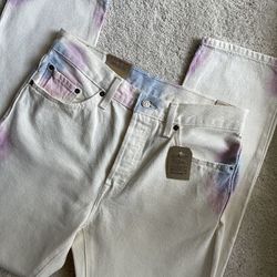NEW Levi's 501 Classic High Rise Women Tie Dye Jeans Size 29/30 100% Cotton