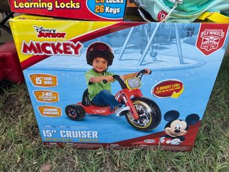 Disney Junior Mickey Mouse 15’Front Wheel Junior Cruiser Ride-On Tricycle
