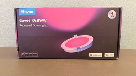 Govee 1100 Lumen Smart Recessed Lights (New) 4 pack