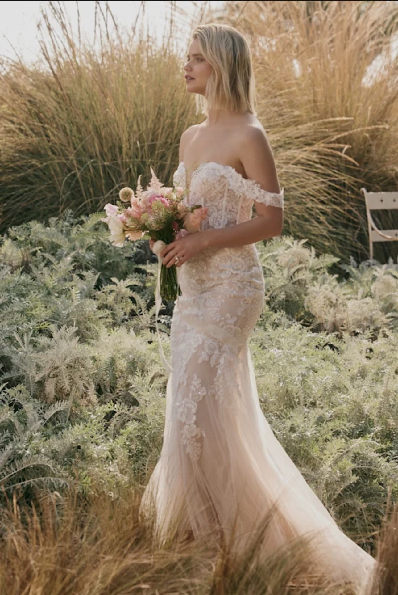 Lulu’s Off-the-shoulder Wedding Dress