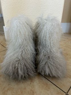 ugg momma fluff mongolian ombré boots