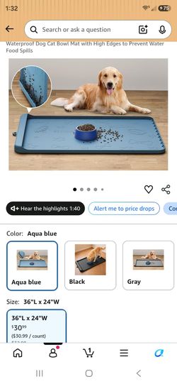 Dog Food and Water Mat - XL