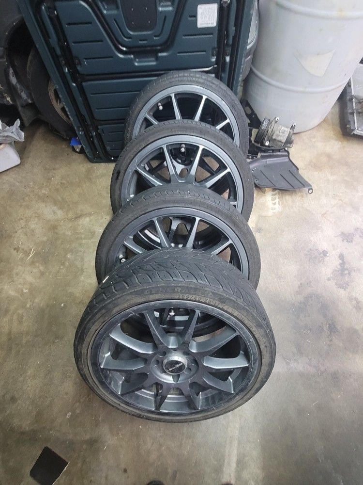 Vision 425 Bane Wheels With Used Tires