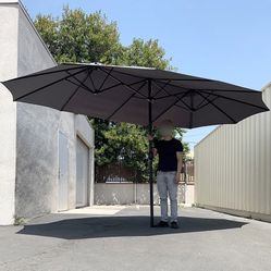 $95 (New in Box) Large 15 ft double sided umbrella outdoor patio garden yard (weight base not included) 