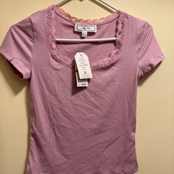 Brand New Juniors Scoop-Neck Flutter Sleeve Knit Tops