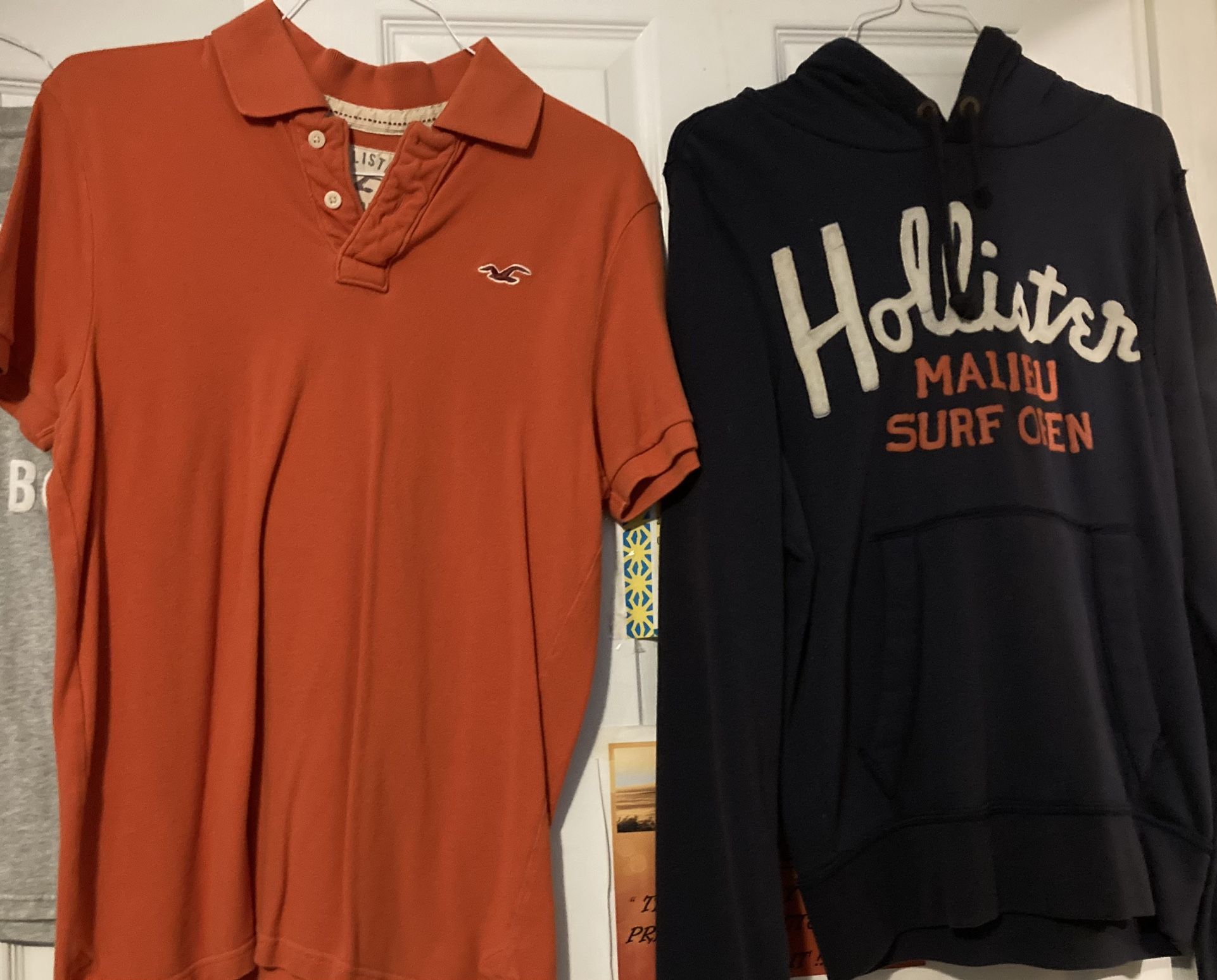 Hollister Hoodie, Polo, And 3 T-shirts