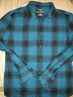 Guys Blue Flannel Shirt Size Medium