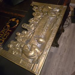 Christianity Ultima Cena de Jesus Last Supper Metal Wall Plaque Relief
