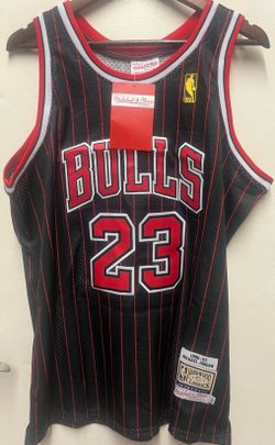 Michael Jordan Chicago Bulls Back With Red Pinstripes New Jersey Size XL