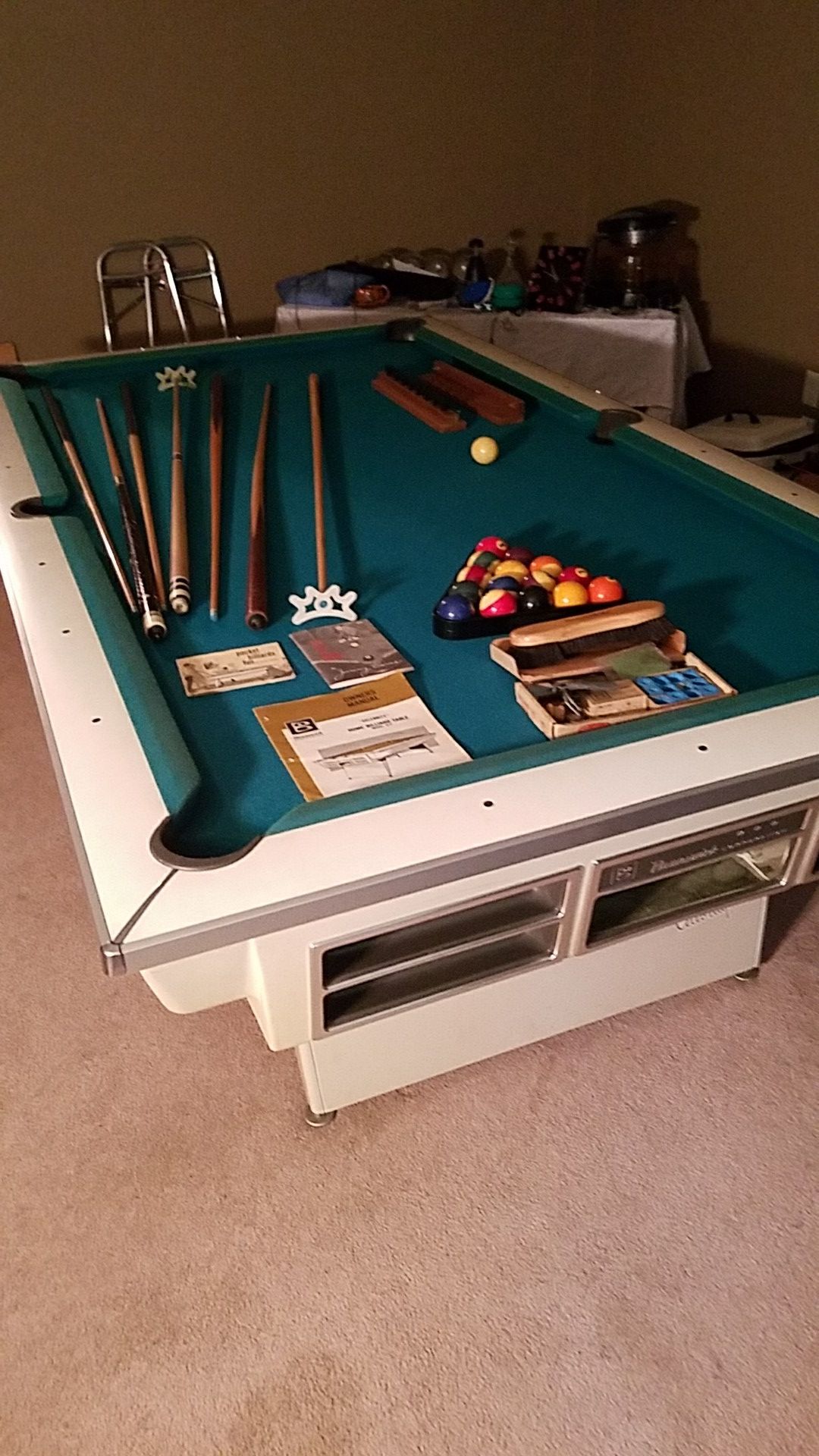 1966 Brunswick celebrity pool table