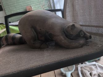 Vintage wooden raccoon