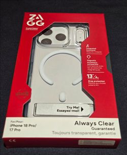 ZAGG Crystal Palace iPhone 18/17 Pro with Kickstand Phone Case