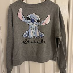 Disney Lilo & Stitch Sweatshirt Juniors Small Gray