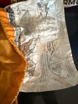 Orange Camping Tent with Instructions