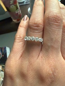 1 Carat Lab Grown Diamond 18k White Gold Ring size 5
