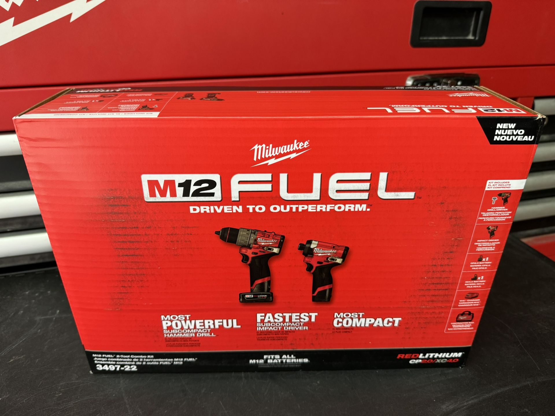 MILWAUKEE M12 FUEL 12-Volt Lithium-Ion Brushless Cordless Hammer Drill and Impact Driver Combo Kit w/2 Batteries and Bag (2-Tool)