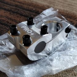 NEW Bicycle Bmx Threadless Stem Polished Silver 