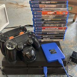 PS4 With Games And 2TB Hard Drive