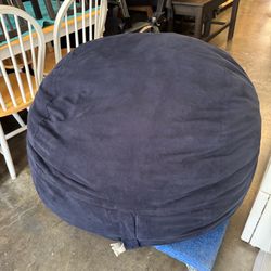 GT Ventures Navy Blue Memory Foam Bean Bag Chair Black Very Clean and Good Condition