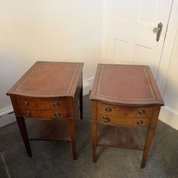 Set Of 2 Mahogany Side Tables