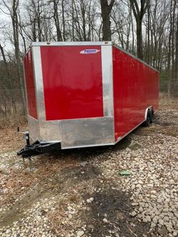 ENCLOSED VNOSE TRAILERS ALL SIZES AND COLORS 20FT 24FT 28FT 32FT IN STOCK FREE DELIVERY