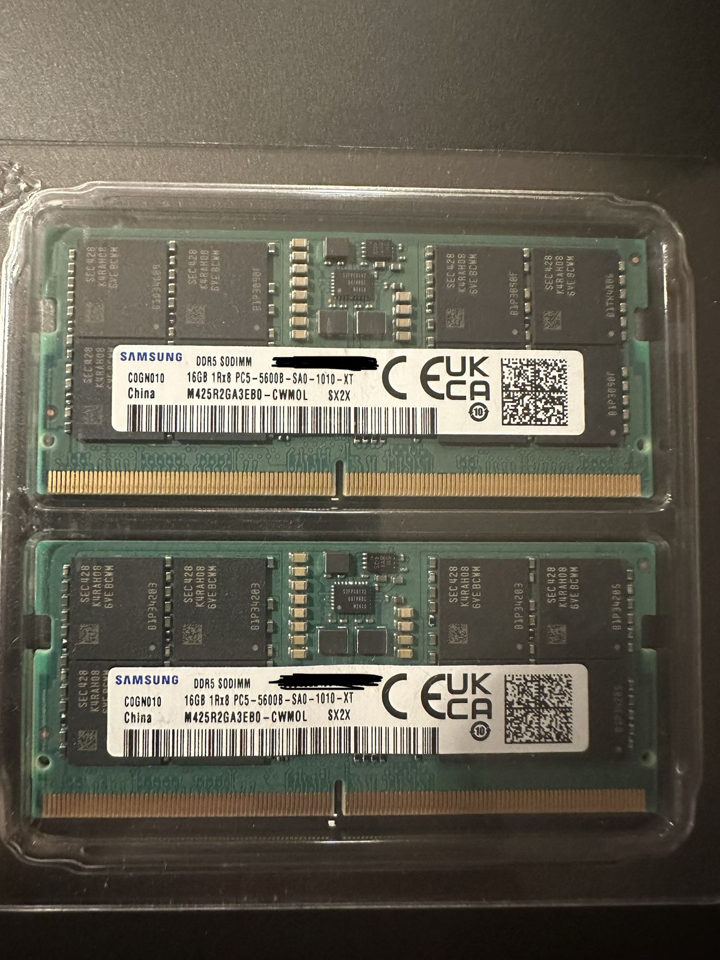 💻 Samsung 32GB (2×16GB) DDR5‑5600 Laptop RAM – New Pulls, Matching Pair ⚡️