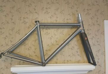 LYNSKEY TITANIUM BIKE FRAMESET TITANIUM BICYCLE BIKE TI MADE IN USA CARBON FORK SIZE SMALL LYNSKEY R350