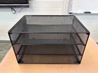Paper Tray Organizer - 3 Tier Mesh Metal