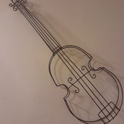 Violin Metal Wall Decor Art