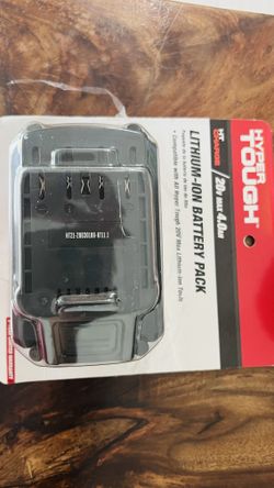 Hyper Tough 20V Max 4.0Ah Lithium-Ion Battery Pack - Black NEW!