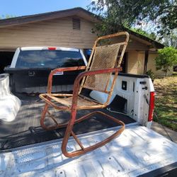 Vintage Metal  Lawn Rocking Chair