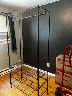 Clothing rack and shelves
