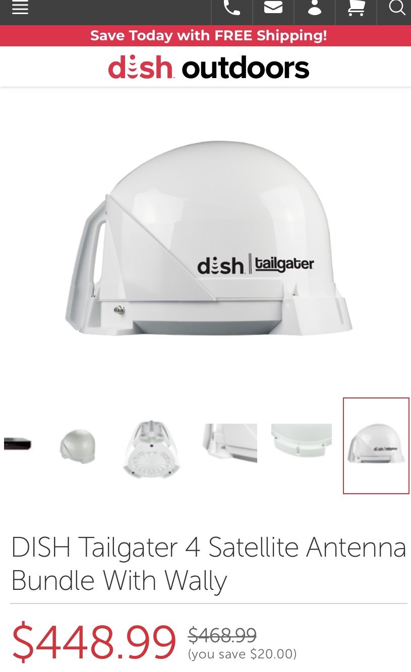 DISH Tailgater 4 Satellite Antenna Bundle With Wally