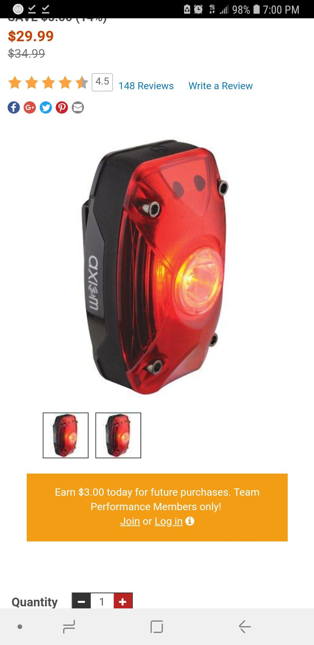 Axiom pulse 60 cheap led tail light