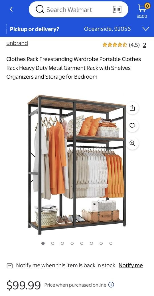 Gently Used Clothing Rack