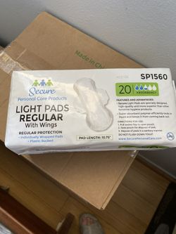 Ladies pads with wings  10 packs for $30