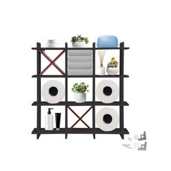 Wooden Tic Tak Toe Tolit Paper Holder